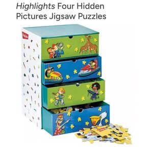 Highlights‎ Hidden Pictures Jigsaw Puzzles Four Drawer Organizer Kids